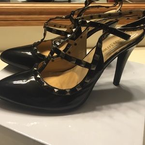 Strappy Patent Leather Pumps