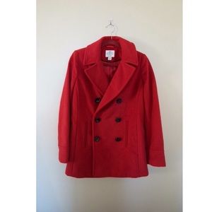 Red peacoat