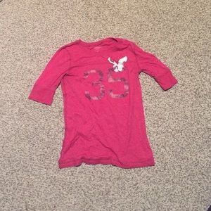American Outfitters pink half length sleeve shirt