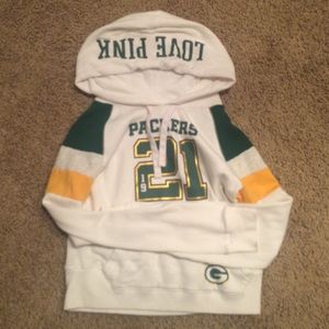 PINK Packers crop hoodie