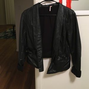 Free people leather jacket