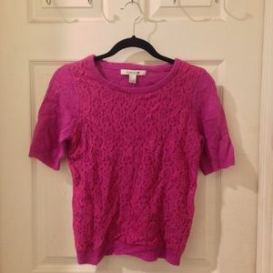Forever 21 short sleeve lace sweater