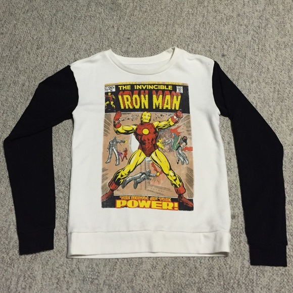 MARVEL COMICS IRON MAN SWEATER PULLOVER JUMPER S