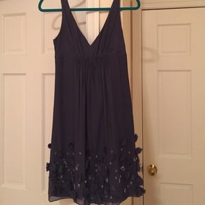 Purple flower jewel cocktail dress
