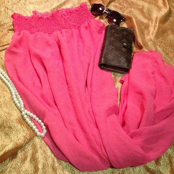 Pink maxi flow skirt - Picture 1 of 1