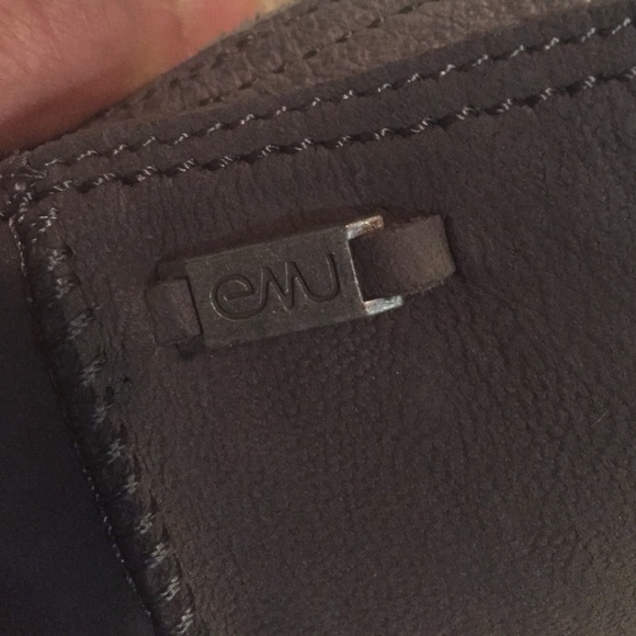 Emu heighton wedge heel gray/taupe boots - Picture 3 of 4