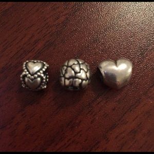 Heart and love Pandora charms