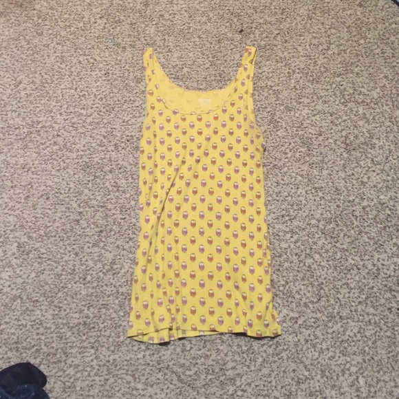 Mossimo scoop neck owl print tank top