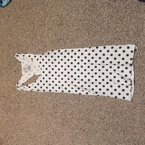 No Boundaries polka dot racer back tank top