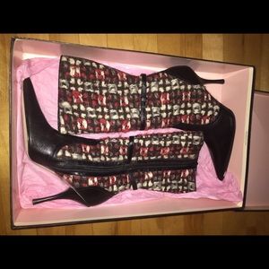 Steve Madden Chantall Boucle and Leather Boots
