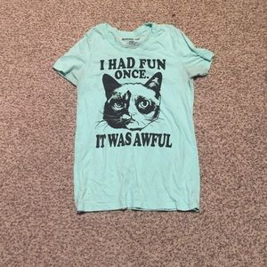 Grumpy cat mint green T-Shirt
