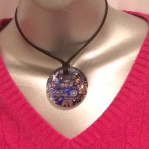 Idoia by Ercole Moretti Glass Jewelry Pendant. - Picture 4 of 4