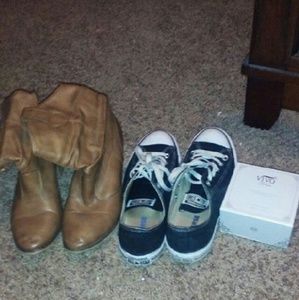 Black converse, Vivo dead sea minerals, Brown Boot