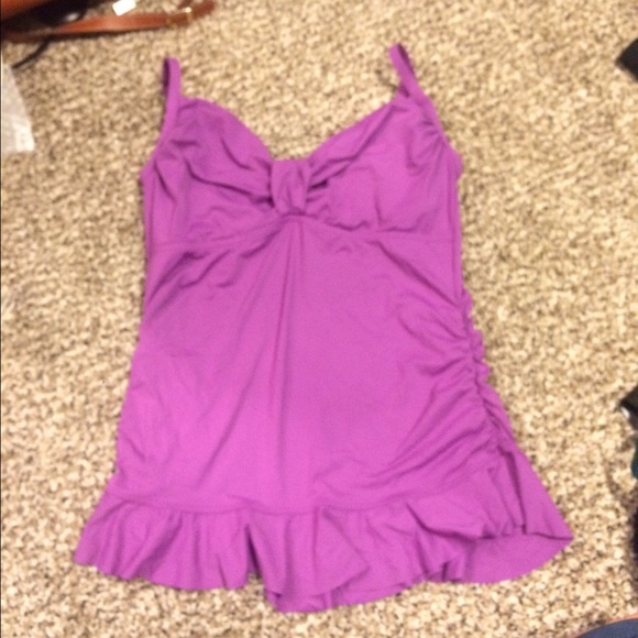 Purple tankini top