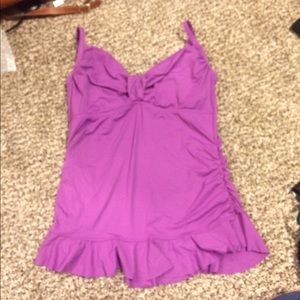 Purple tankini top