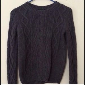 Theory grey chunky sweater