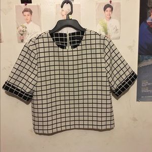 English Factory white and black grid box top!