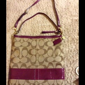 Plum Coach Signature Purse