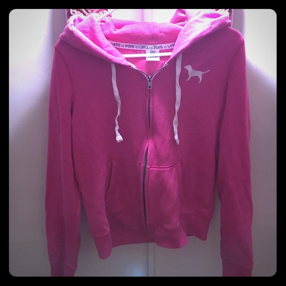 PINK Hooded Zip Sweatshirt