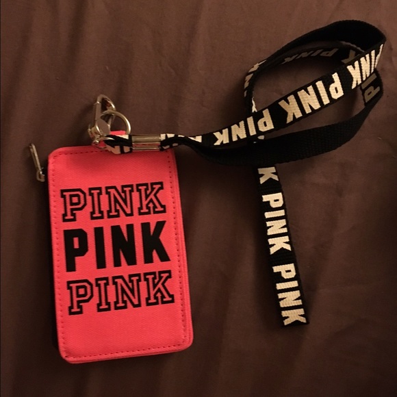 PINK Victoria's Secret Other - Vs pink ID holder with lanyard