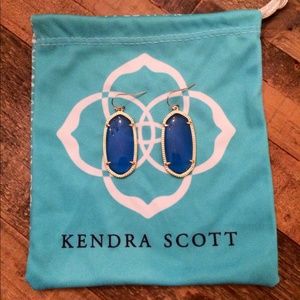 Kendra Scott Elle earrings in cobalt blue