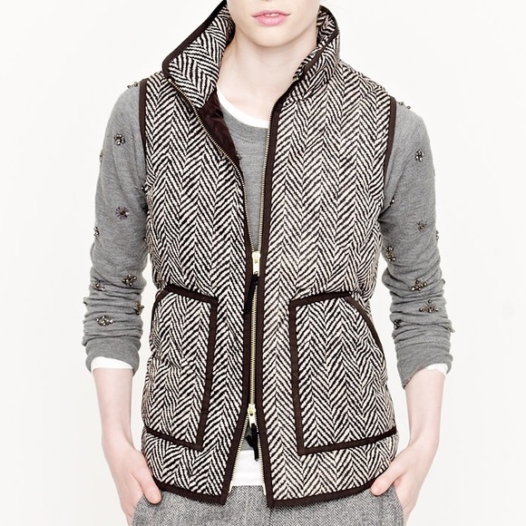 NWT J. Crew Herringbone Excursion Vest