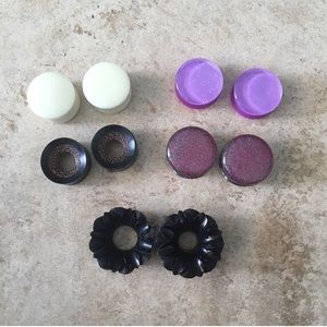 3/4 inch plugs gauge acrylic wood bone purple pink