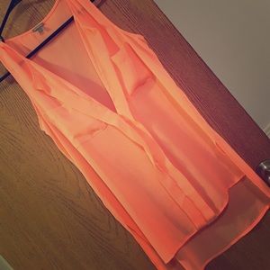 Charlotte Russe Coral Tunic/tank