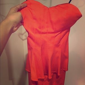 Strapless Bebe dress