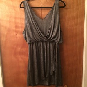 Bar III Silver Tulip Wrap Dress