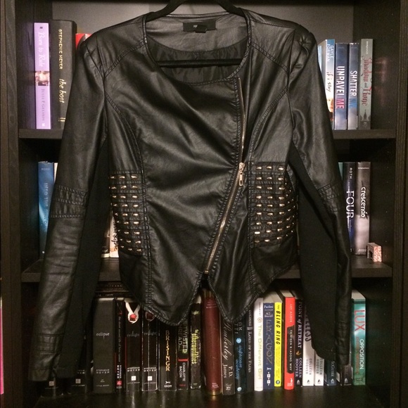 Black faux leather jacket
