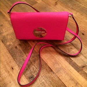 Kate Spade small cross body/ clutch bag in fuchsia
