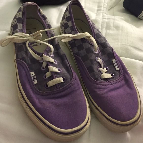 Purple Checkered Vans