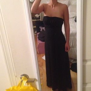 XOXO black strapless maxi dress