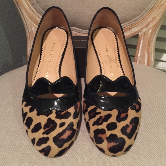 Charlotte Olympia Shoes - SOLD--Charlotte Olympia cheetah print flats