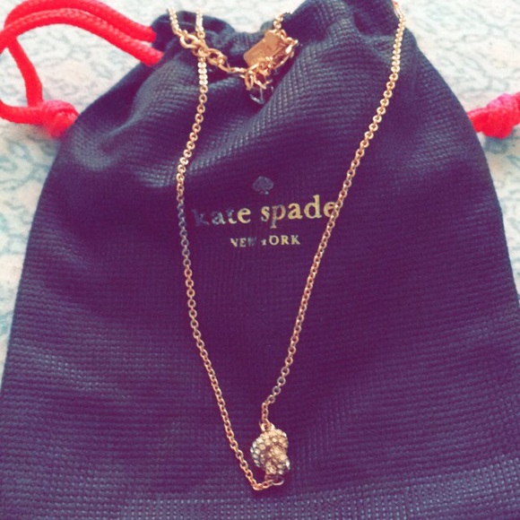 Kate spade rose gold sailor's knot necklace