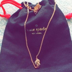 Kate spade rose gold sailor's knot necklace