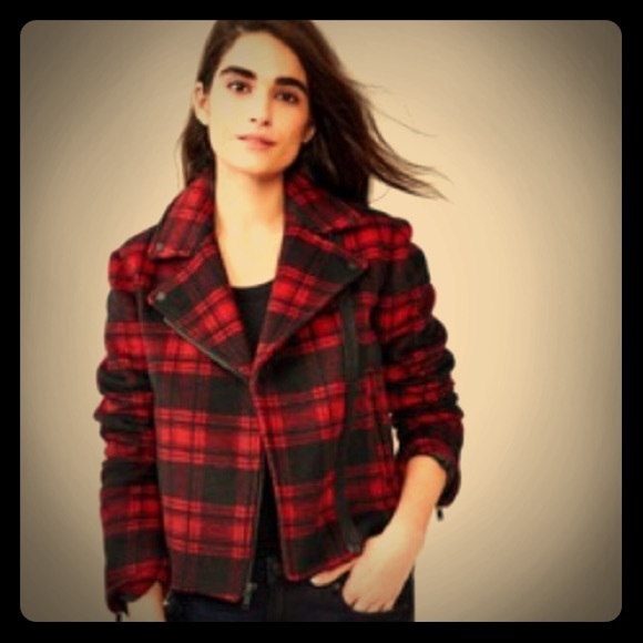 Moto plaid Gap jacket