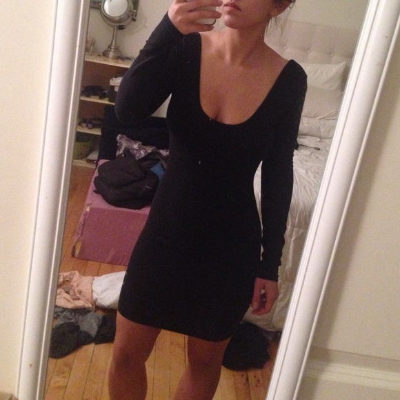 Black American apparel long sleeve dress
