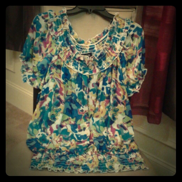 Colorful Print Blouse