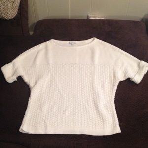 New York & Company white short sleeve sweater