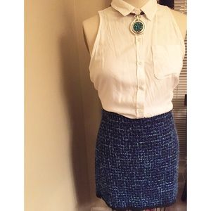 J crew tweed wool skirt