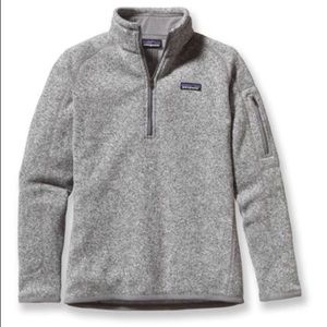 Womens Gray Quarter Zip Better Sweater Pullover