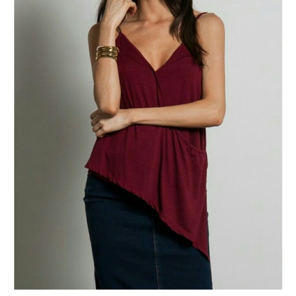 SLEEVELESS A-SYMMETRICAL DRAPE TOP