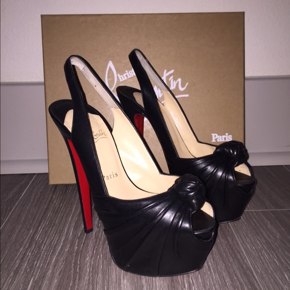 Christian Louboutin Peep Toe Slingback Pumps
