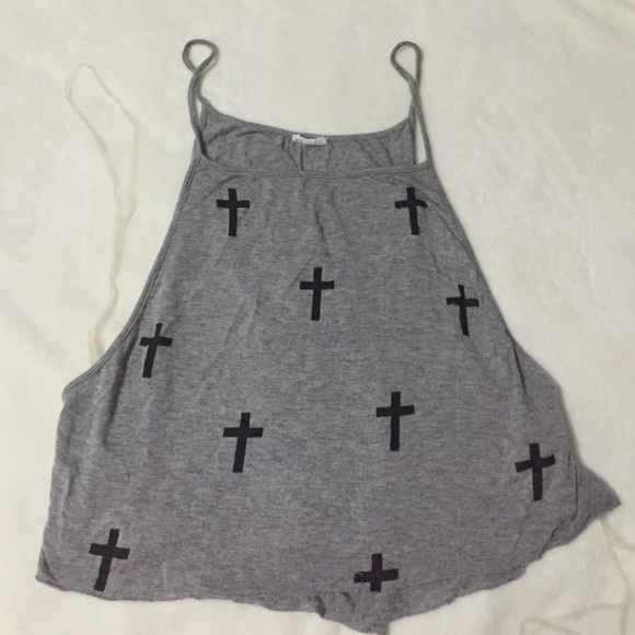 Toni cross crop top