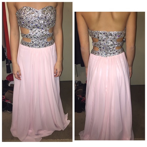 Pink Satin Prom Dress