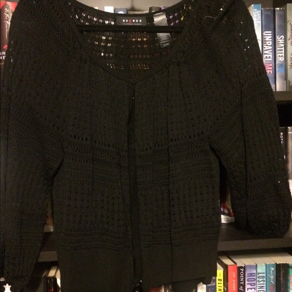 Cover up, cropped black cardigan