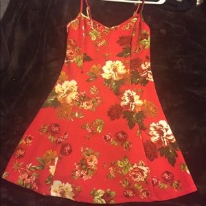 Rose print dress