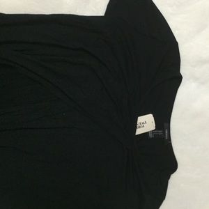Forever 21 black long top with slit in the middle